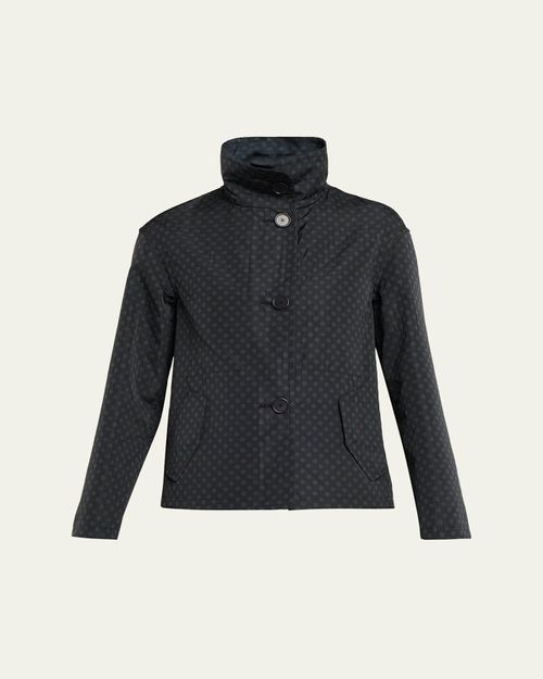 Polka-Dot Single-Breasted Jacket