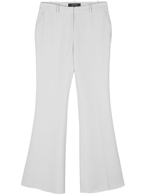 Flared crepe trousers - Grey