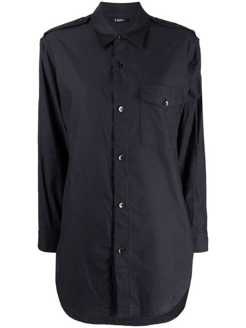 Long-sleeve cotton shirt - Blue
