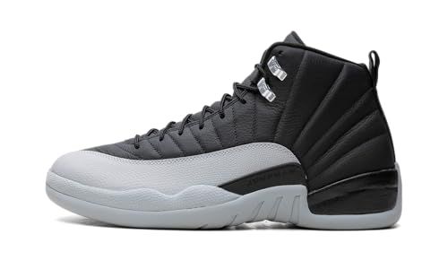 Jordan Men's 12 Retro Barons Black/Wolf Grey-White