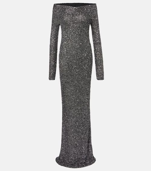 Knitted sequined gown
