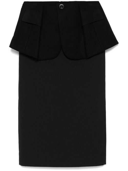 Layered midi skirt - Black