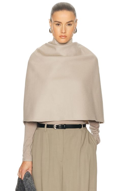 Karen Arcanjo Hima Cape in Cream - Cream. a