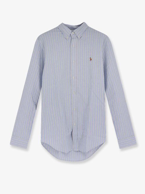 Slim-Fit Striped Cotton Shirt — Blue