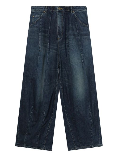 Cotton drawstring jeans - Blue