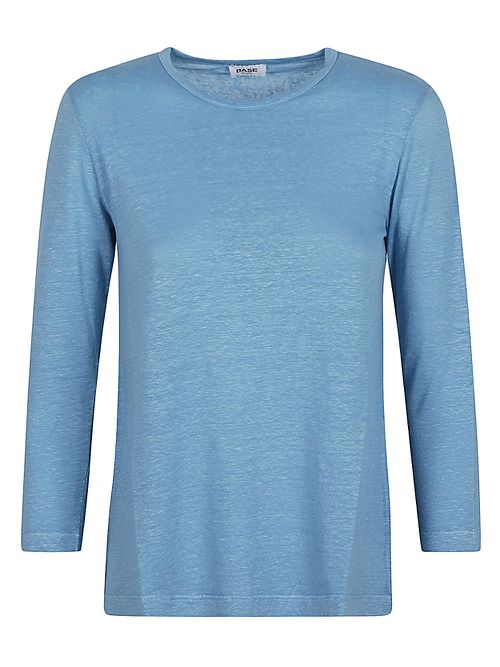 BASE- Linen Jersey Long Sleeve T-shirt