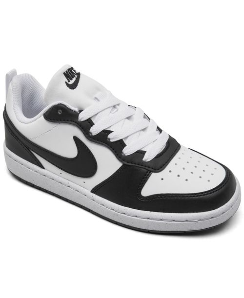 Big Kids Court Borough Low Recraft Casual Sneakers from Finish Line - White, Black