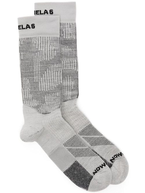X Salomon intarsia-logo socks - Grey