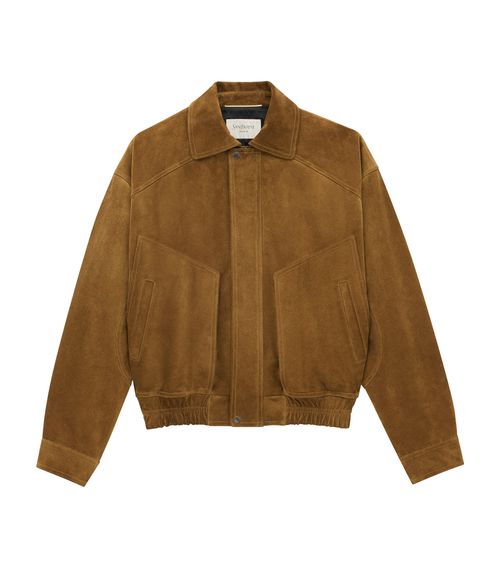 Saint Laurent Suede Bomber Jacket