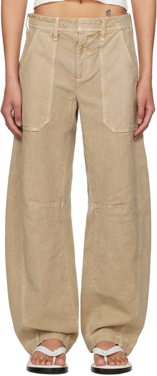 SLVRLAKE Beige Rookie Cargo Pants