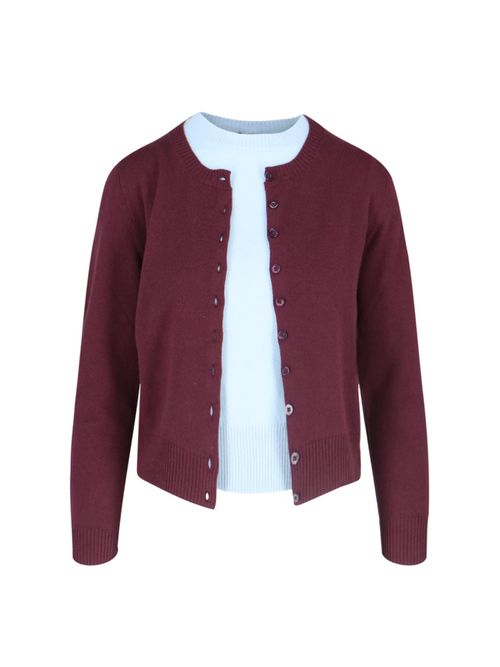 Two-tone Crop Knit Cardigan
