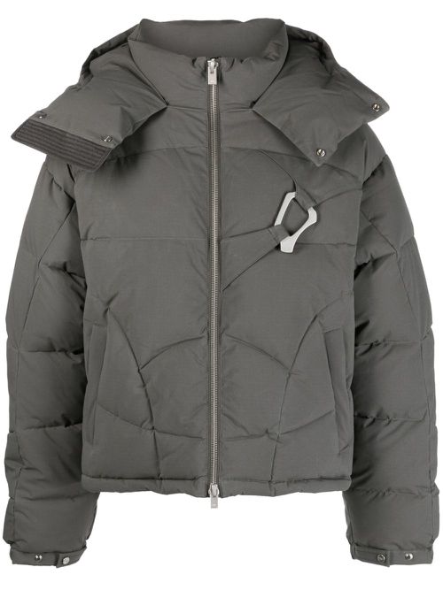 Abstract quilted down jacket - Grey