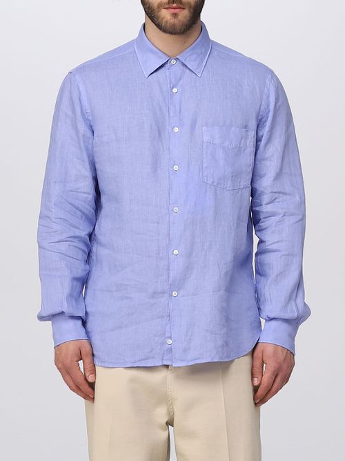 Shirt Men color Gnawed Blue