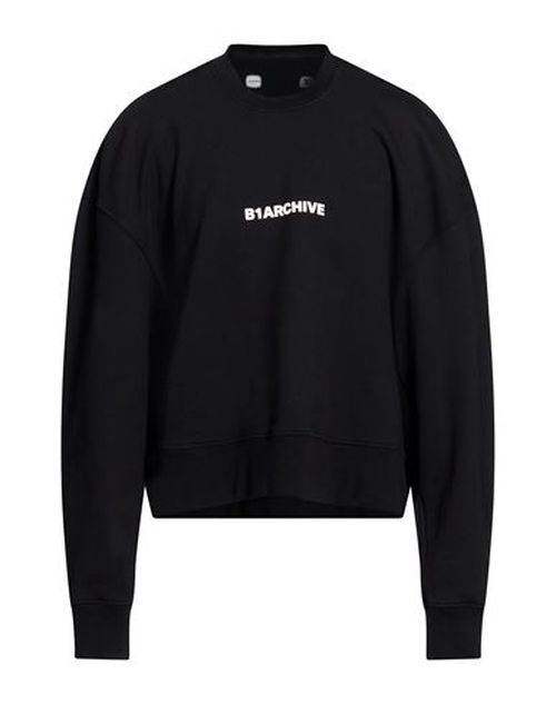 Man Sweatshirt Black Size S Cotton
