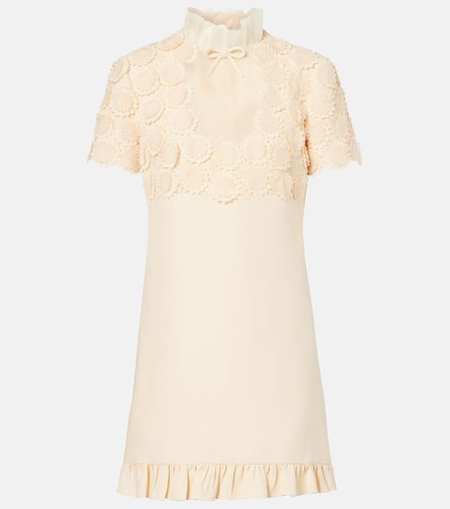 Crepe Couture embroidered minidress
