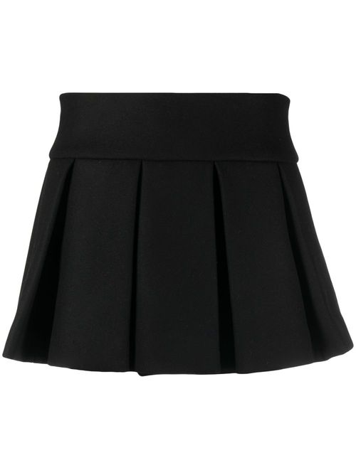 Pleated A-line skirt - Black