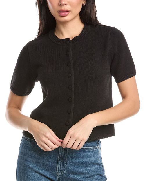 Shia Short Sleeve Crewneck Cardigan
