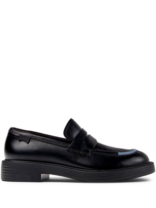 Dean mismatched leather loafers - Black