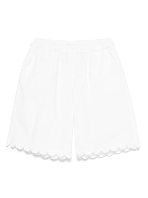 Organic cotton-blend shorts - White