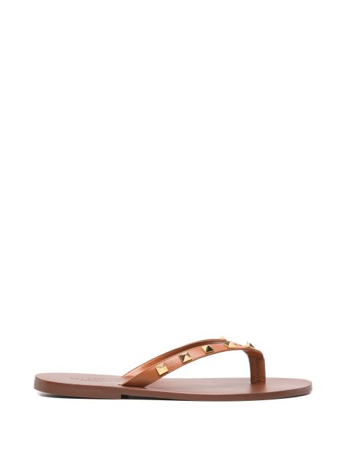 Rockstud Leather Thong Sandals