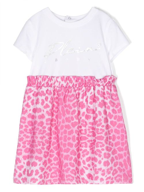 Cheetah-print A-line dress - Pink