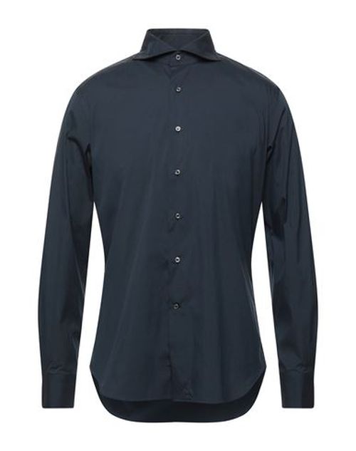 Man Shirt Midnight blue Size 15 Cotton, Nylon, Elastane
