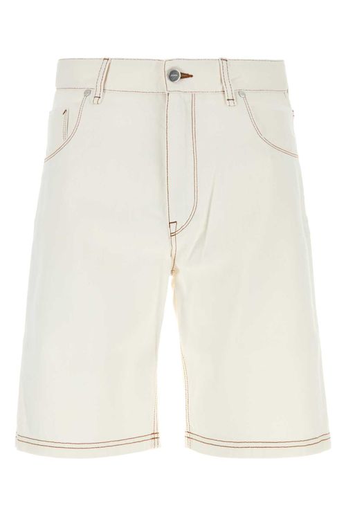 White Denim Bermuda Shorts