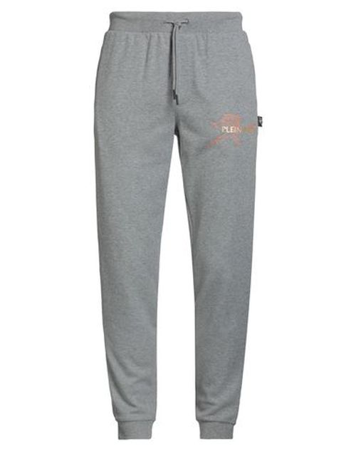 Man Pants Grey Size L Cotton, Polyester