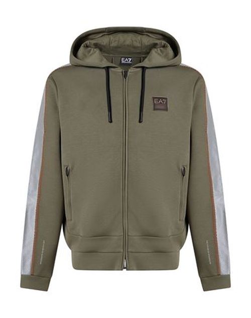 Man Sweatshirt Military green Size L Cotton, Polyester