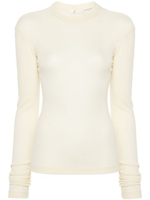 Fine-knit wool jumper - Neutrals