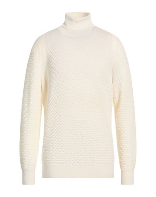 Man Turtleneck Ivory Size 46 Merino Wool