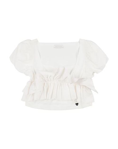 Kid Girl Top White Size 14 Cotton, Elastane