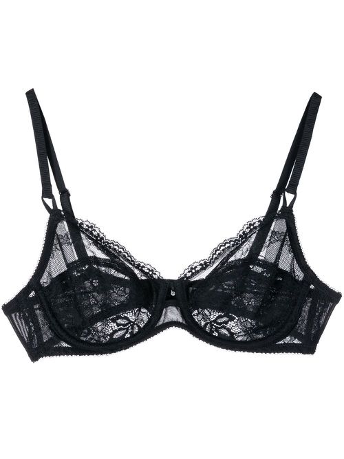 Ravissant underwire balcony bra - Black