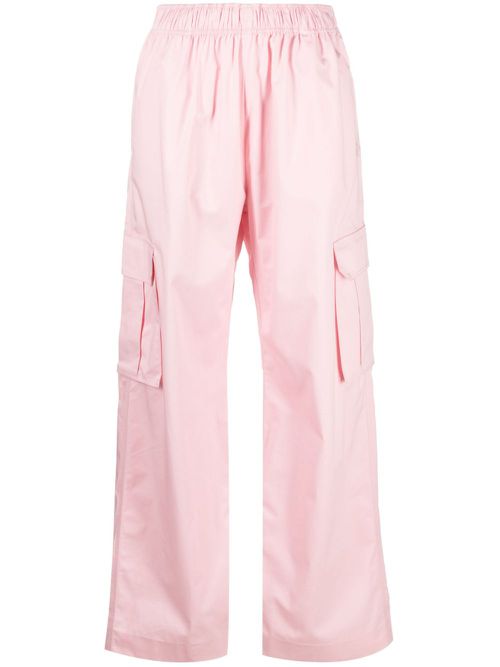 Organic-cotton cargo trousers - Pink