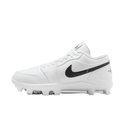 NIKE Jordan 1 Retro MCS Low Men's Baseball Cleats (CJ8524-101, White/Black)