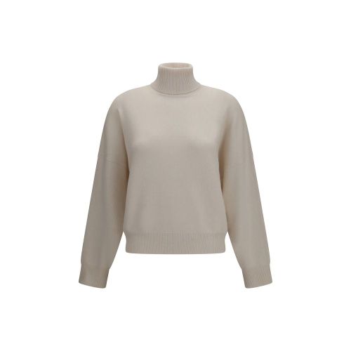 Cashmere Turtleneck Sweater — Beige