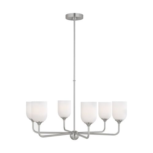 Brushed Steel Chandelier from the Emile Collection