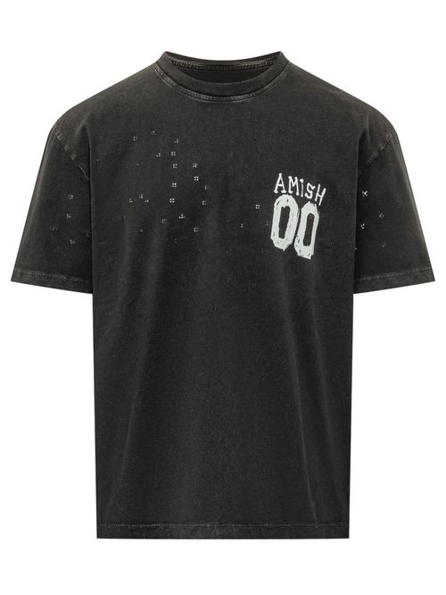 Black Graphic Crew Neck T-Shirt