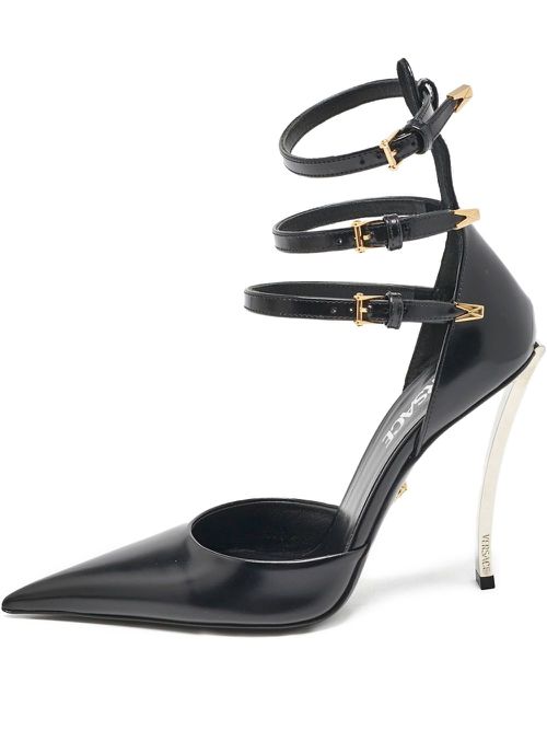 115mm leather pumps - Black