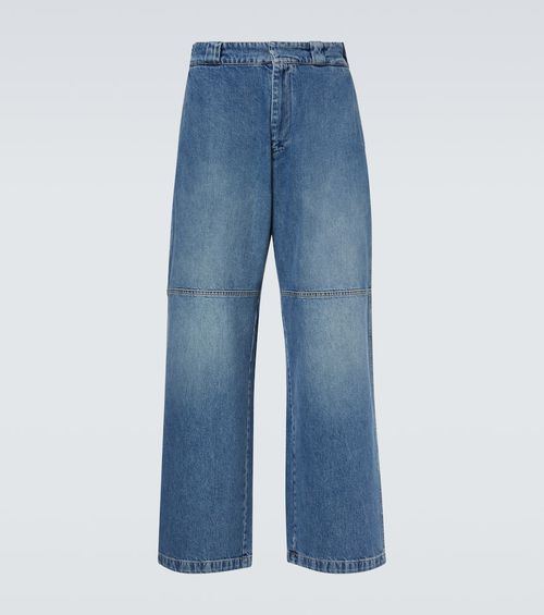 Faded wide-leg jeans