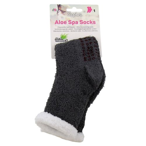 AirPlus Aloe Spa Socks - Moisturizing Socks - Grey/White Color - One