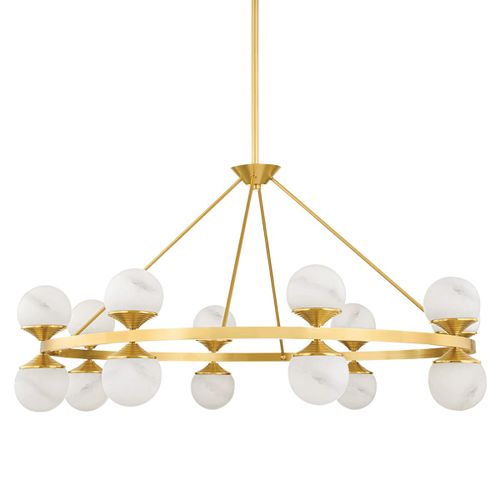 Aged Brass LED Chandelier from the Grafton Collection