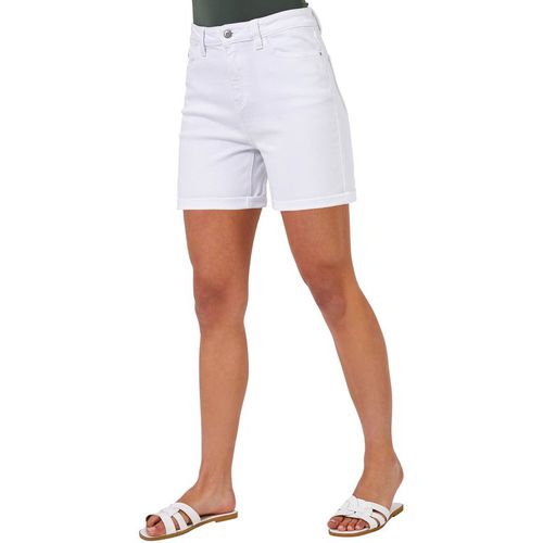 Stretch Denim Mom Shorts