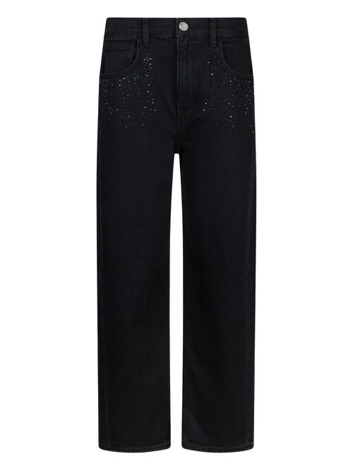 Better jeans with rhinestones - Black
