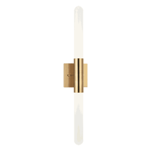 Aged Gold Brass Two Light Wall Sconce from the Aydin Collection