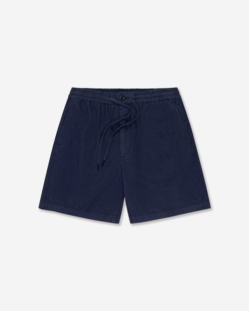 Regular fit corduroy Bermuda shorts dark blue