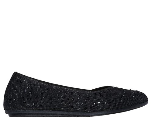 Skechers Women's Cleo 2.0 - Dazzling Daze Shoes in Black, Size 6 | Textile/Metal, Vegan