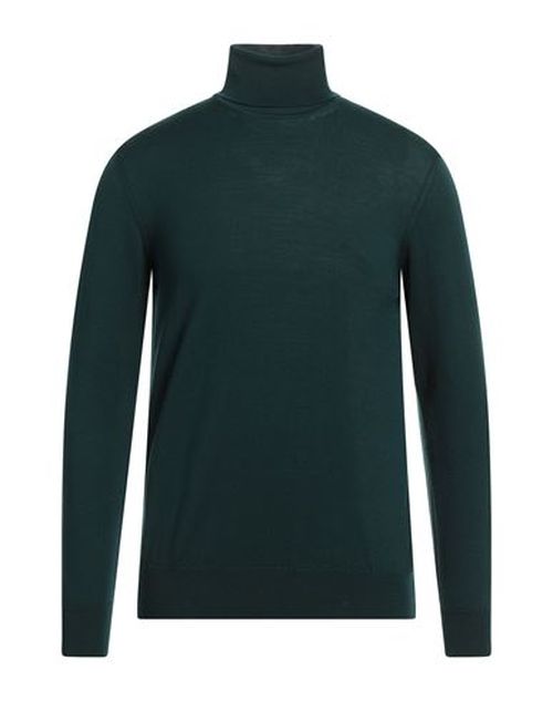 Man Turtleneck Dark green Size 5 Merino Wool