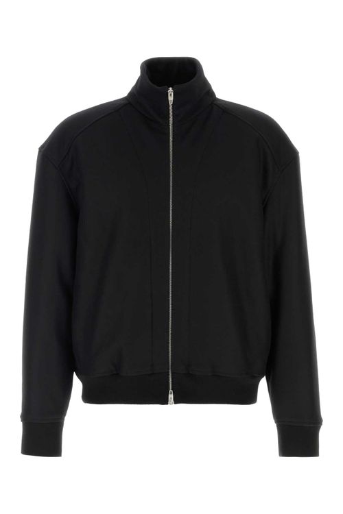 Wool Zip-Up Jacket — Black