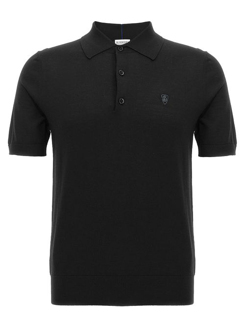 Wool Polo Shirt — Black